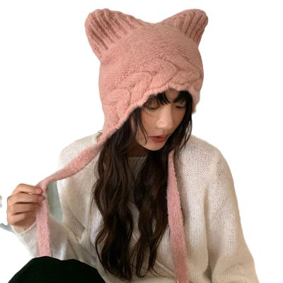 2. Cartoon Pullover Ear Hat for Outdoor Climbing Skiing Winter Headwear Thick Lining Head Cover Cold Weather Ear