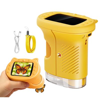 1000X Handheld Digital Microscope for Kids, Portable Pocket Miniscope with 2.4" IPS Screen and LED Light, USB Charger, Educational Science Kits, Birthday or Back-to-School Gift for Boys and Girls