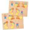 Adena Montessori Number Counting Blocks Wooden Hands Feet Shape Set, 3-4y view 1