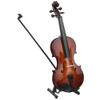 HERCHR 20cm/7.9in Wooden Miniature Violin Model, Mini Musical Instrument Model Ornaments with Box Case Violin Replica Dollhouse Accessories view 1
