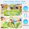 YOKISS Sand and Water Table Toy for Toddlers, 22 Piece Toy Accessories, 4L Large Capacity Basin, Fishing Game/Kitchen Sink Toys, Perfect Summer Gift for Kids Ages 3-8 (Green) view 4
