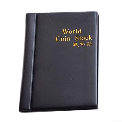 120 Pocket Coin Collection Album Book For Storing And Displaying Pennies,10 -Pages, Portable Storage Box In Red/Blue/Black/Dark Green(black)