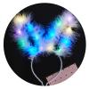 apcans Glowing Bunnies Ears Headbands Decorative Festival Hair Hoop Unique Headpiece for Night Parties and Festivals view 1