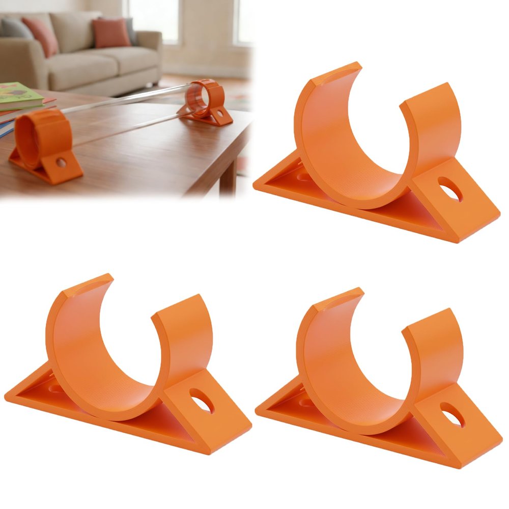 3 Pack Wall Mount for Air Toobz Track System Track Holder,No-Drill Secure Holder with 3M Tape,Wall/Floor Support Organizer