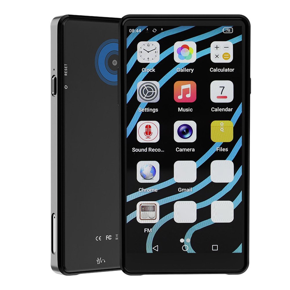 Diyeeni MP3 Player with Bluetooth and WiFi, 64GB Storage & Android 12 OS, 4.99" Full HD Touch Screen Android MP4 MP3 Player for Kids with Spotify, Libby