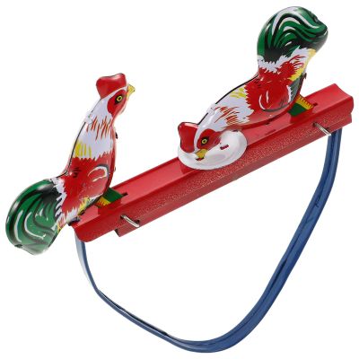 HEANUJJ Vintage Metal Pecking Rooster Timeless Iron Poultry Plaything Retro Wind-Up for Collectors, Funny Miniature Chicken for Home Decor