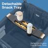 Harppa Remy Wagon Stroller for 4 Kids, Foldable 4-Seater Stroller Wagon with Mosquito Net Canopy,Snack Tray, 8''/12''All-Terrain Wheels, 280Ibs Capacity for Zoo,Growing Family Outings Toddler Grey view 4