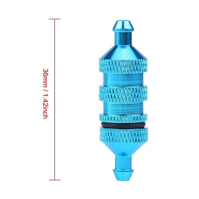 Jonlaki HSP Alloy Aluminum Oil Fuel for /8/10 Scale RC Model Car - Blue Upgrade Part (Blue)