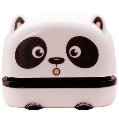 Cabilock Small Name Stamp for Clothing, Compact Stamp with Panda Design, Multi-Function Preschool Accessories for Boys and