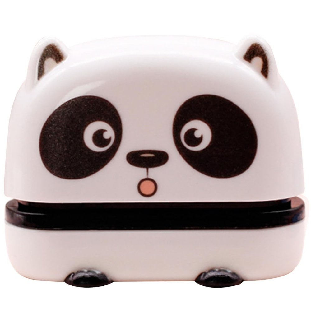Cabilock Small Name Stamp for Clothing, Compact Stamp with Panda Design, Multi-Function Preschool Accessories for Boys and