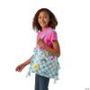 Fun Express 16 1/2" x 16 1/2" DIY Checkerboard Fleece Tied Crossbody Bag Craft Kit - Makes 1 view 3