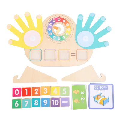 SPYMINNPOO Number Blocks Toys, Math Manipulatives with Clock Number Blocks Finger Educational Preschool Learning Toys for Kids Toddlers
