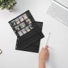 HEALSOPTHY Loose-Leaf Stamp Collection Insert Black Background 9-Hole Double-Sided Stamp Storage Holder for Collectors Standard Size 10pcs Set Card Storage view 3