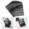 HEALSOPTHY Loose-Leaf Stamp Collection Insert Black Background 9-Hole Double-Sided Stamp Storage Holder for Collectors Standard Size 10pcs Set Card Storage view 4