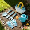 7Pcs Kids Gardening Tools Set, Kids Gardening Toy with Shovel, Rake, Gloves, Tote Bag and Watering Can, Children's Garden Tool Kit, Planting Outdoor Activity, Fun Educational Toy Gift for Boys, Girls view 4