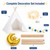 Cinrobiye Mosque Theme Indoor Canopy Tent, Cozy Corner Decor for Home, Reading Nook Tent with Canvas Frame, String Lights and Banner, Indoor Party Backdrop for Birthday Celebration, Family Gathering view 3