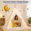 Cinrobiye Mosque Theme Indoor Canopy Tent, Cozy Corner Decor for Home, Reading Nook Tent with Canvas Frame, String Lights and Banner, Indoor Party Backdrop for Birthday Celebration, Family Gathering view 4