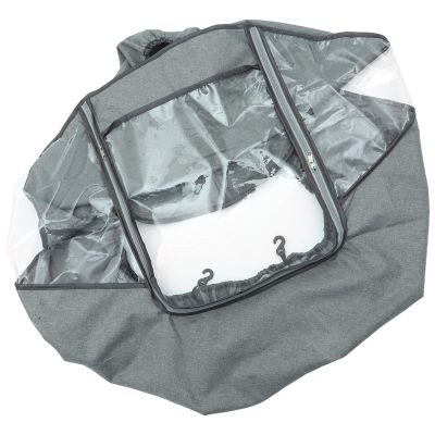 VANZACK Windproof Stroller Cover Rain Shield Spittle-Proof Grey Weather Protection for Outdoor Use Universal Fit Stroller Accessory