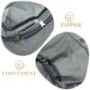 VANZACK Windproof Stroller Cover Rain Shield Spittle-Proof Grey Weather Protection for Outdoor Use Universal Fit Stroller Accessory view 4