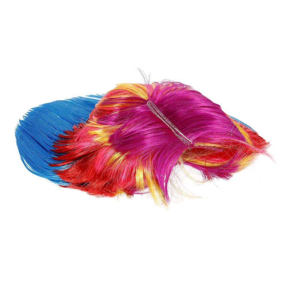 Kisangel Punk Wig for Men Masquerade Cosplay Fake Hair Blue Spike Party Accessory Halloween Dress-Up Prop Random Color Random Color