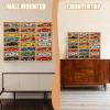 1/24 Scale Diecast Display Case Wooden 29x24Inch for 1:24 Diecast Toy Model Cars 24 Space Hot Wheels Storage Showcase Wall Mount/Desktop Car Display Case Model Car Display Organizer for Car Storage view 4