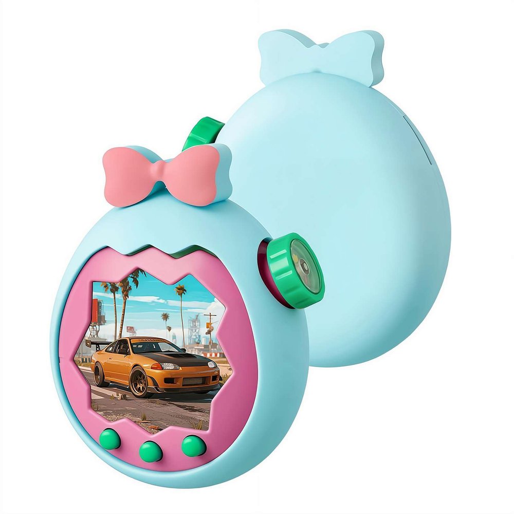 Tama Gotchi Paradise Funland Case, 360-Degree Comprehensive Protection Waterproof Silicone Cover Case for Tama gotchi Paradise (Blue)