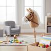 Linzy Toys 35.5" Plush Stick Horse - Funny Hobby Horse with Pony Sound, Soft Realistic Mane & Durable Leather Reins, Pretend Play Riding Toy for Boys & Girls Ages 3+ (Light Brown) view 4