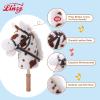 Linzy Toys 35.5" Plush Stick Horse - Funny Hobby Horse with Pony Sound, Soft Realistic Mane & Durable Leather Reins, Pretend Play Riding Toy for Boys & Girls Ages 3+ (Spotted) view 3