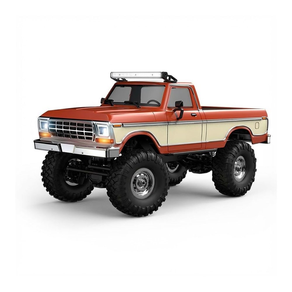 ConGamefun 1/16 Scale RC Rock Crawler, 2.4G Full-Proportional Pickup-Style RC Crawler, 4x4 Remote Control Truck with high-Precision Bearings, LED Lights, Gift for Adults (HB-R1611/Red)