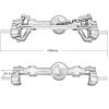 NAVXRSE RC Car Front Rear Axle for MN D90 MN-90 MN96 MN98 MN99S MN45 1/12 rc Car Upgrade Parts Accessories Metal Front and Rear Portal Axle view 3