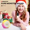 Monster Mini Karaoke Machine for Kids Adults, Portable Bluetooth Speakers with 2 Wireless Microphones and Lights, Christmas Birthday Gifts Toys for Girls Boys 4, 5, 6, 7, 8, 9, 10, 12+ Toddler view 3