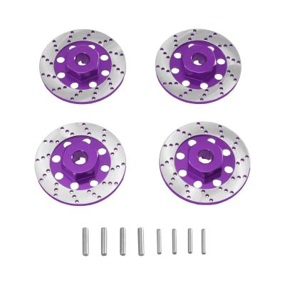 RC Repairs Models For MJX For Rlaarlo For Wltoys For MN 1/12 1/14 1/16 4PCS Metal Brake Disc Wheel Rim Box Metal Hex Adapter 12mm GT Flat Run Climbing RC(Purple)