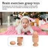 Early Childhood Education Toys  Beech Wood Rattles Set | Wooden Maracas Cube Egg Round Cup Learning Aids | Sensory Development Teaching Tools for Infants Ages 0 to 3 Home view 2