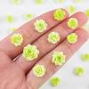 150 Pieces Tiny Flowers for Craft Dollhouse Miniatures Soft Resin Flowers for Fairy Garden Micro Landscaping Decoration, Green view 2