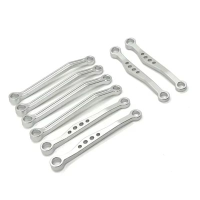 RC Toys For Wpl C64 1/16 Metal Chassis Link Rod Pull Rod Set RC Car Upgrade Parts Accessories Repair Modified Replacement(Silver)