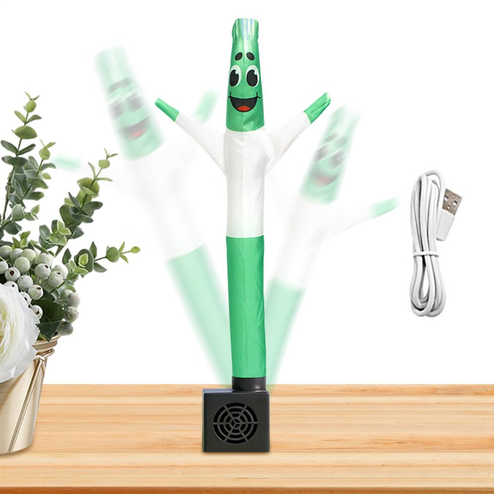 Mini Wacky Waving Inflatable Tube Guy with Blower, Funny Mini Inflatable Tube Man Decoration, Desktop Small Blow Up Man with Blower, Fun Decoration for Home, Office and Shop, 19.7inch