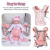 Reborn Baby Doll Clothes Accessories Set with Floral Doll Carrier, 12Pcs Pink Outfit Fit 18-22 Inch Newborn Reborn Doll, Pretend Dress Up Playset view 3