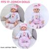 Reborn Baby Doll Clothes Accessories Set with Floral Doll Carrier, 12Pcs Pink Outfit Fit 18-22 Inch Newborn Reborn Doll, Pretend Dress Up Playset view 4