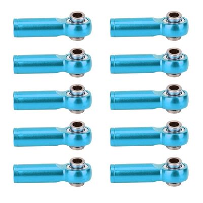 ALUMINIUM ALLOY M4 POSITIVE AND NEGATIVE THREAD TIE PUSH LINK ROD JOINT STURDY AND DURABLE GOOD PERFORMANCE 1/10 MODEL RC CAR (Blue)