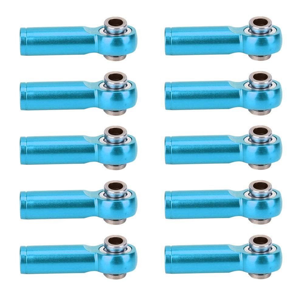 ALUMINIUM ALLOY M4 POSITIVE AND NEGATIVE THREAD TIE PUSH LINK ROD JOINT STURDY AND DURABLE GOOD PERFORMANCE 1/10 MODEL RC CAR (Blue)