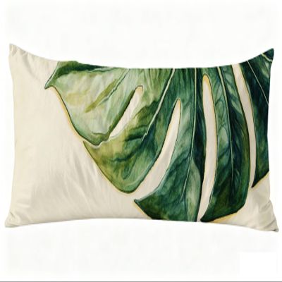 Long Body Pillow for Adults 16x47 Inch, Leaves Bed Pillows Monstera Double Sided Print Linen Throw Pillows Covers, for Side Sleeping Pregnant Pillow with Zipper for Home Bed Living Room Decor J0-779