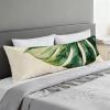 Long Body Pillow for Adults 16x47 Inch, Leaves Bed Pillows Monstera Double Sided Print Linen Throw Pillows Covers, for Side Sleeping Pregnant Pillow with Zipper for Home Bed Living Room Decor J0-779 view 2