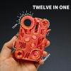 3D Printed Fidget Toys Set, Rainbow Spinner & 12-in-1 Infinity Cube, Desk Stress Relief Toys Sensory Focus Anxiety Gifts for Adults (5 Pack) view 4