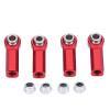4 Pcs RC Link Rod End M4 Thread CW 7mm, High Strength Alloy Ball Joint Head, Compatible with 1/10 Model Car, Upgrade Steering and Suspension System for Enhanced Control and Respons (Red) view 1
