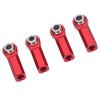 4 Pcs RC Link Rod End M4 Thread CW 7mm, High Strength Alloy Ball Joint Head, Compatible with 1/10 Model Car, Upgrade Steering and Suspension System for Enhanced Control and Respons (Red) view 4