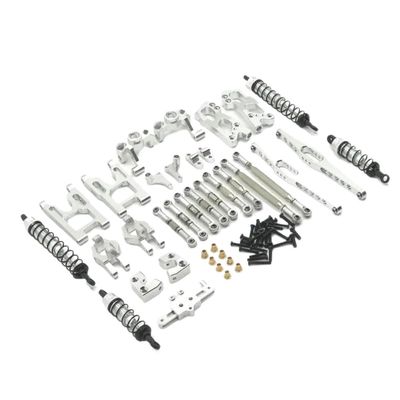Metal Steering Cup Swing Arm Body Rod Shock Absorber Replacement Parts for 12427 12428 12423 FY-03 1/12RC Car(Silver)