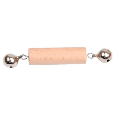 Early Childhood Education Toys  Beech Wood Rattles Set | Wooden Maracas Cube Egg Round Cup Learning Aids | Sensory Development Teaching Tools for Infants Ages 0 to 3 Home