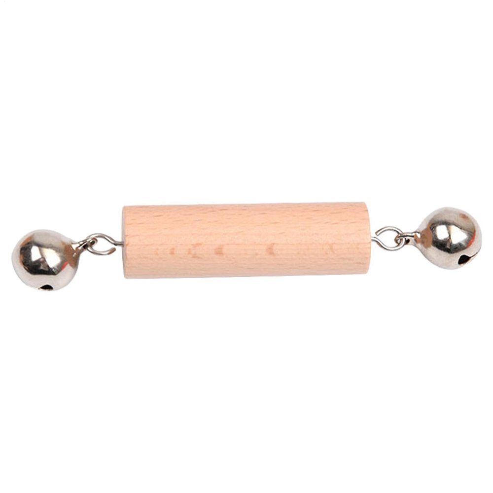 Early Childhood Education Toys Beech Wood Rattles Set | Wooden Maracas Cube Egg Round Cup Learning Aids | Sensory Development Teaching Tools for Infants Ages 0 to 3 Home