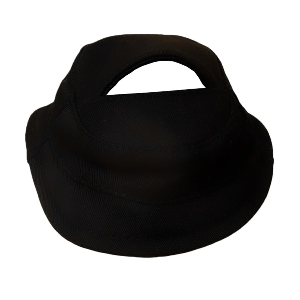niannyyhouse Fisherman's Hat Plush Doll Accessory, Dress Up Outfit for 10-15cm Dolls (Black)