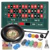 16 Roulette Wheel Game Set, Roulette Table and Wheel,16 ABS Roulette Wheel, 47 x 24 Rubber Roulettes Mat, 100PCS Roulette Chips Dealer Button 2 Decks of Poker, Casino Games Night Party for Adult view 1